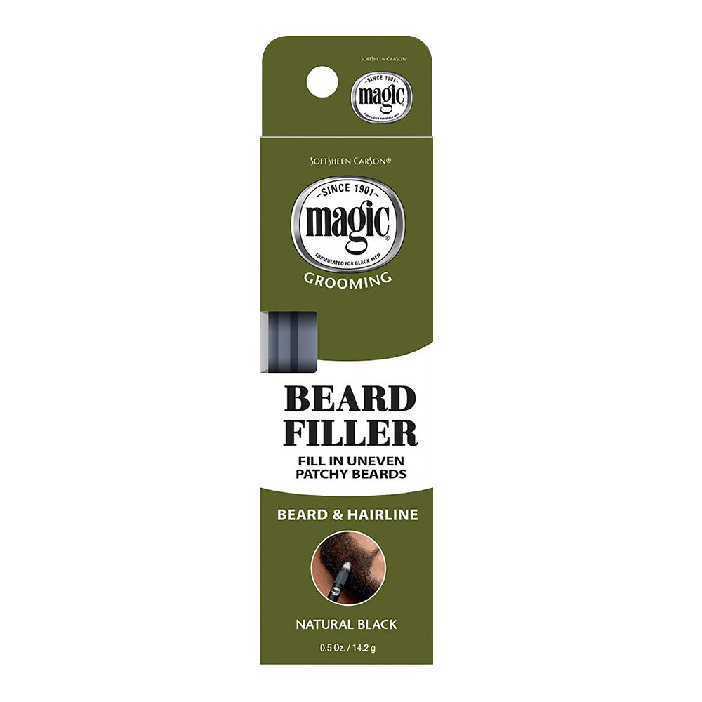Magic Grooming Beard Filler, Fill Patchy Beard, Natural Black, 0.5 Oz